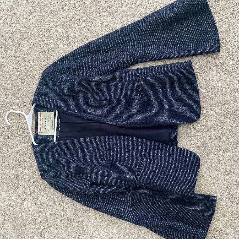 Peplum sleeve blazer
